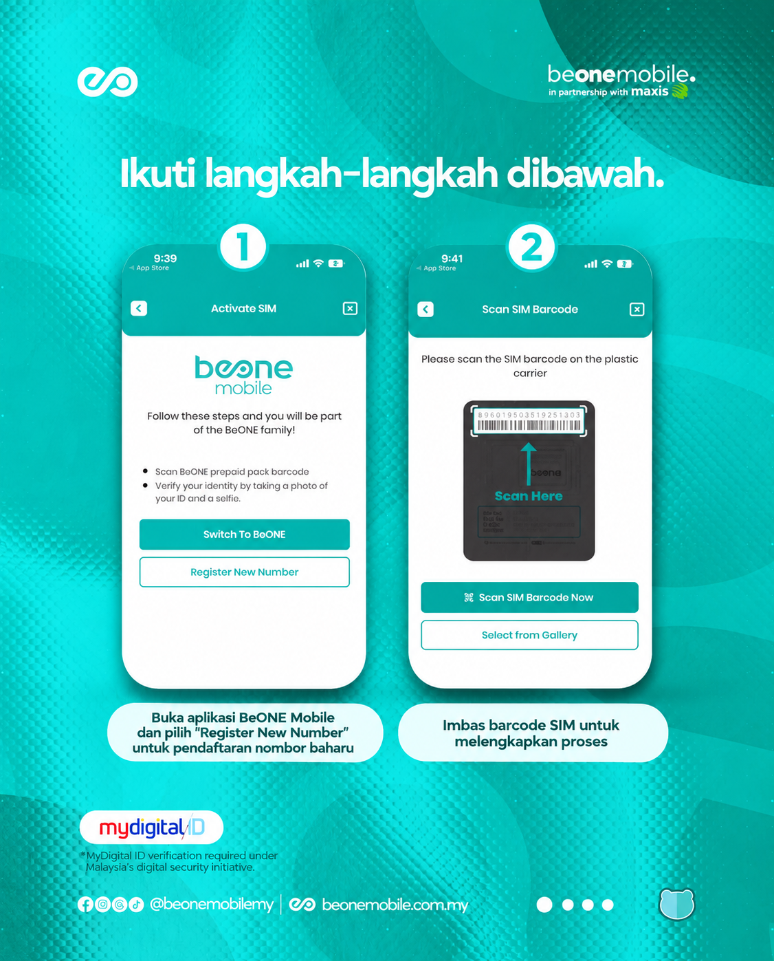Buka aplikasi dan Pilih "Register New Number"