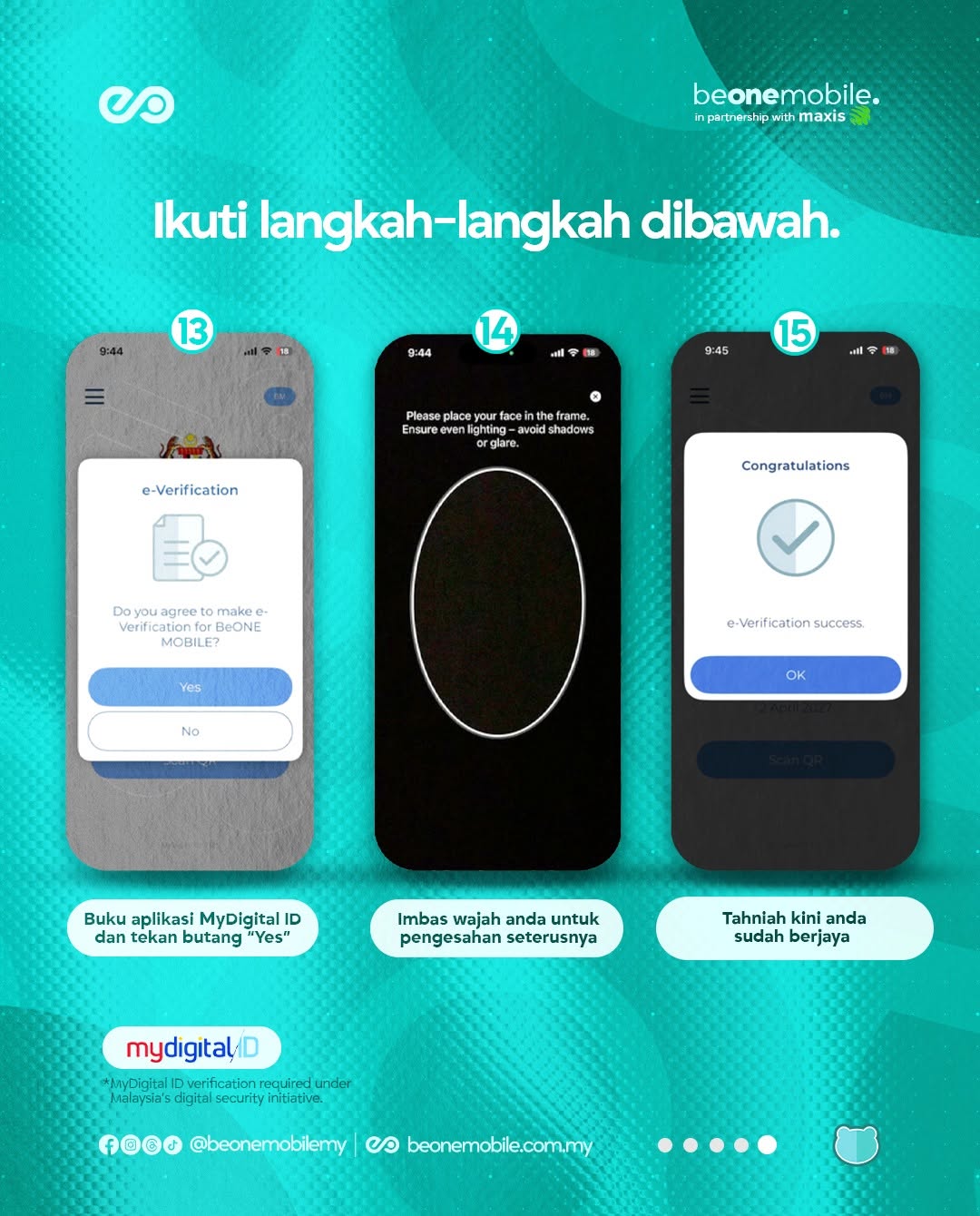 Setuju e-verification dan buat pengesahan seterusnya