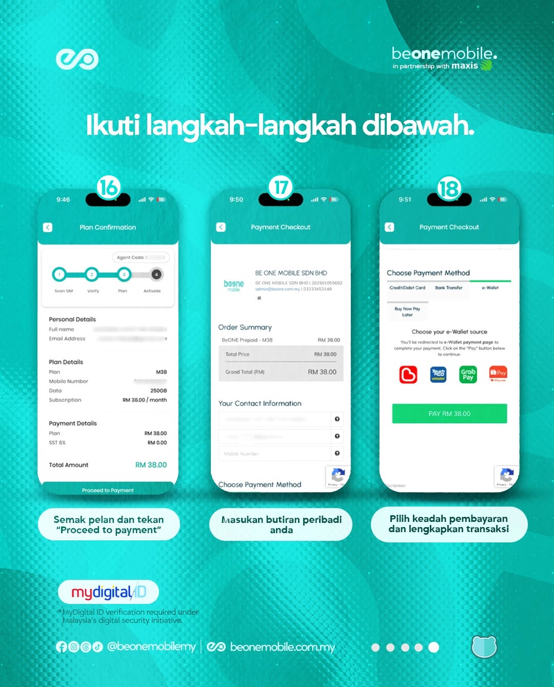 Semak pelan, isi butiran dan lengkapkan pembayaran