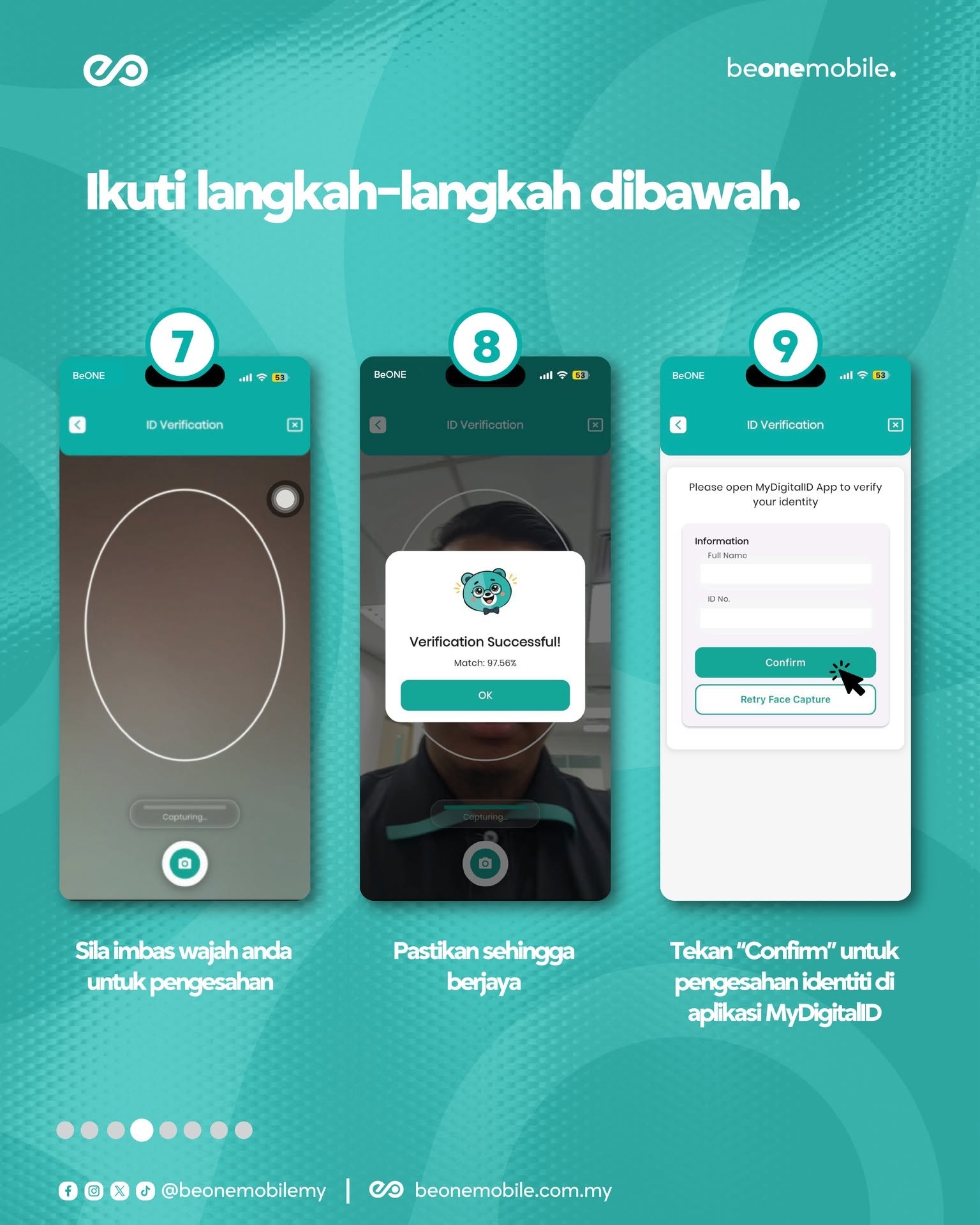 Imbas wajah dan confirm identiti di MyDigitalID